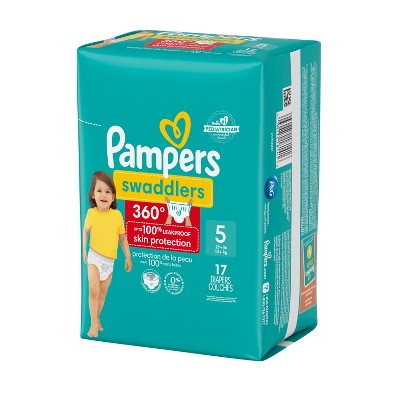Pampers Swaddlers 360 Disposable Diapers - Size 5 - 17ct