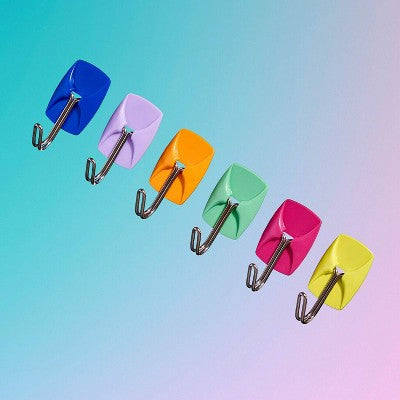Command Small Clear Wire 3 Hooks Blueberry 4 Strip
