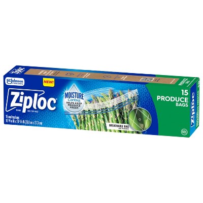 Ziploc Crisp Guard Produce Bags - 15ct