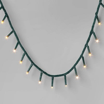 9.5' 3mm 100ct LED Micro Christmas String Lights Pure White/Warm White/Gold with Green Wire - Wondershop