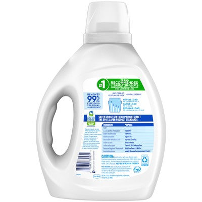 All Liquid Laundry Detergent Free Clear for Sensitive Skin 58 Loads - 73 fl oz
