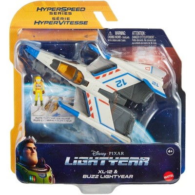 Disney Pixar Lightyear Hyperspeed Series XL-12 Spaceship and Buzz Lightyear Figure