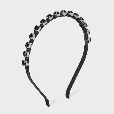 Headband Barrette and Bow Set 3 pc - A New Day Black