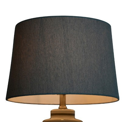 Large Linen Mod Drum Lampshade Gray - Threshold: Slip Uno Fitter, No Assembly Required