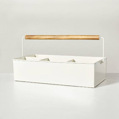 Divided Metal Multipurpose Garden Caddy Cream - Hearth & Hand with Magnolia
