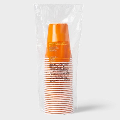Halloween Disposable Solid Cup - Orange - 18oz/30ct - up&up