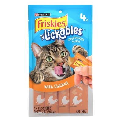 Friskies Chicken Flavor lil' Lickable Cat Treats - 2oz/4ct