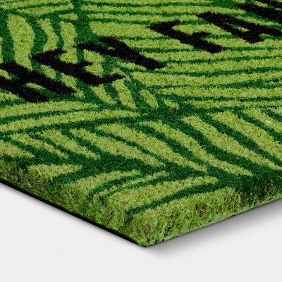 Hey Fancy Plants Rectangle Outdoor Doormat Green - Room Essentials (LOCAL PICKUP ONLY)