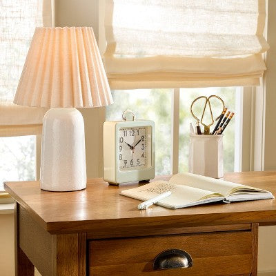 Ceramic Lamp with Scallop Shade Sour Cream/Oatmeal - Hearth & Hand with Magnolia