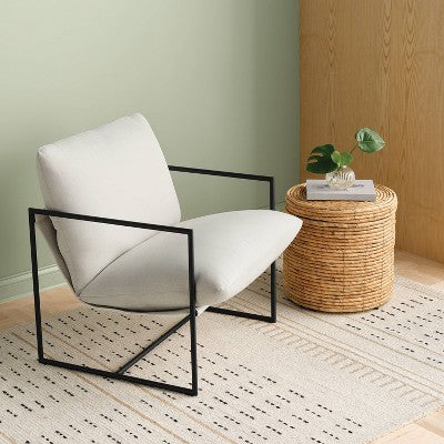Metal Framed Sling Accent Chair Off White - Room Essentials (LOCAL PICKUP ONLY)