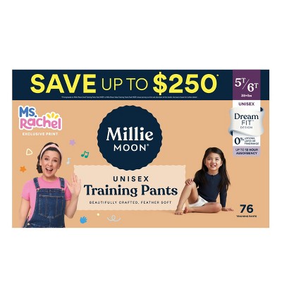 Millie Moon Ms Rachel Disposable Training Pants - Size 5T-6T - 76ct