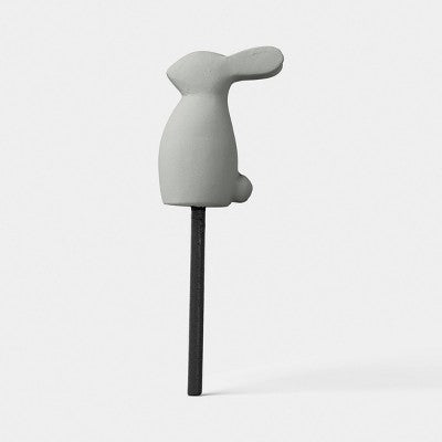 Cement 3pc Rabbit Decorative Garden Stakes Gray - Threshold