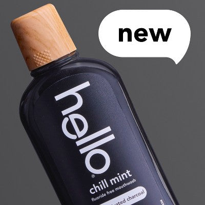 hello Alcohol Free Mouthwash with Activated Charcoal Fluoride Free Mouthwash - Chill Mint - 17.6 floz