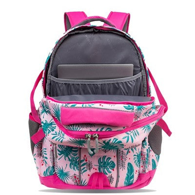 J World Atom Multi-Compartment Laptop 18.5" Backpack - Palm Leaves