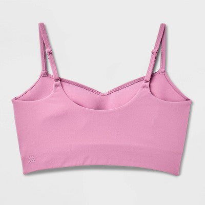 Women's Everyday Soft Ruched Sports Bra All In Motion Mauve M