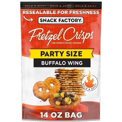 Snack Factory Pretzel Crisps Buffalo Wing Party Size - 14oz