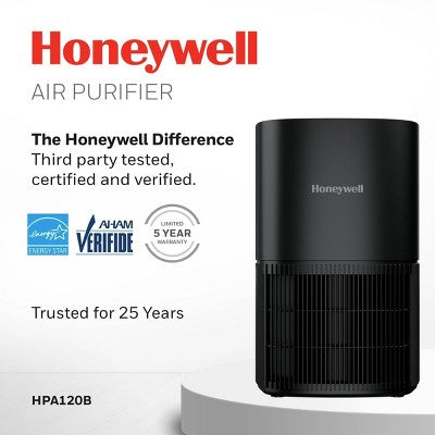 Honeywell Allergen Plus True HEPA Air Purifier Black HPA120