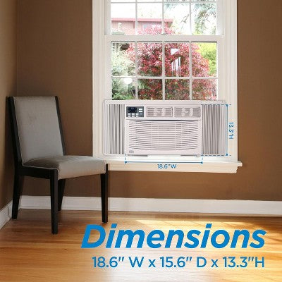 BLACK+DECKER Window Air Conditioner 8,000 BTU, Cools Up to 350 Sq. Ft., Remote Control, 3 Cooling Speeds and Fan Only Function, BWAC08WTB, White (LOCAL PICKUP ONLY)