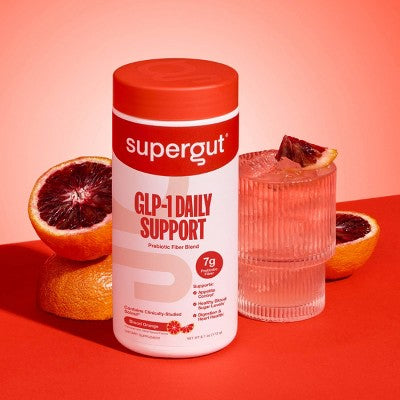 Supergut GLP-1 Daily Support Prebiotic Fiber Powder - Blood Orange - 18 servings/6.1oz