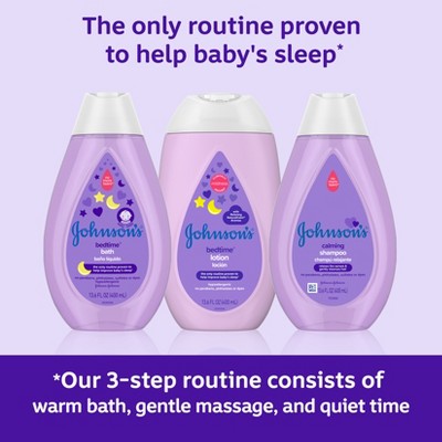 Johnson's Sleepy Time Bedtime Baby Gift Set Includes Baby Bath Shampoo, Wash & Body Lotion - 3ct