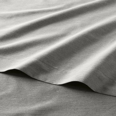 Full Easy Care Cotton Blend Sateen Flat Sheet Gray - Room Essentials
