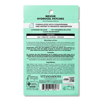 Vitamasques REVIVE DHM+Matcha Vitamin Hydrogel Face Patches - 4 patch
