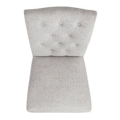 HomePop Set of 2 Tufted Back Parsons Dining Chairs Neutral: Upholstered, Plywood Frame, 300 lbs Capacity (LOCAL PICKUP ONLY)