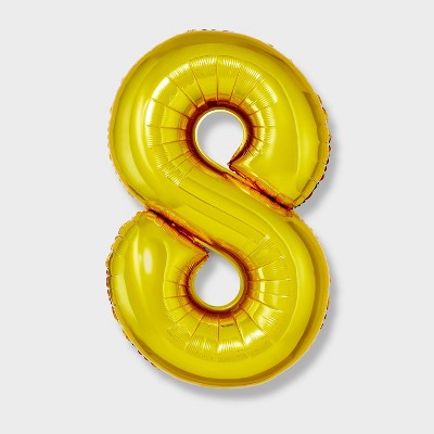 34" Number 8 Foil Balloon - Spritz