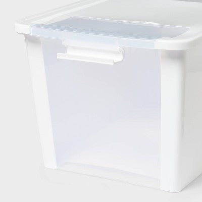 Latching Window Utility Storage Box Large True White - Brightroom