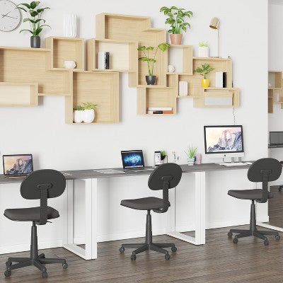 Flash Furniture Tiverton Industrial Modern Desk - Commercial Grade Office Computer Desk and Home Office Desk - 47" Long (Rustic Gray/White) (LOCAL PICKUP ONLY)