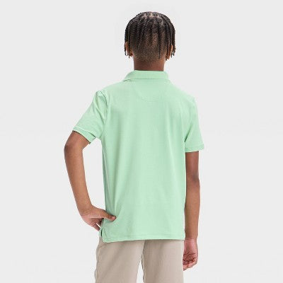 Boys' Textured Polo Shirt - All In Motion Light Green L