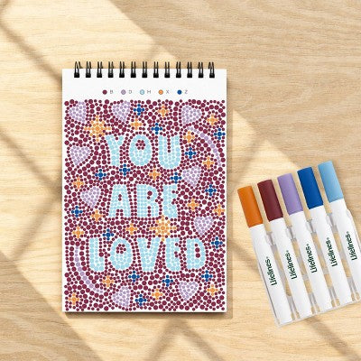 Lifelines FlowArt Mini 1"x4" Pocket Positivity Coloring Activity Book