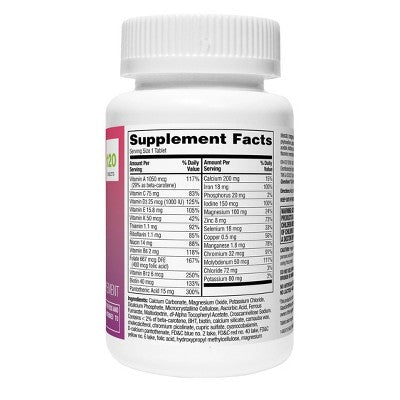 Women's Under 50 Multivitamin Dietary Supplement Tablets - 120ct - up&up