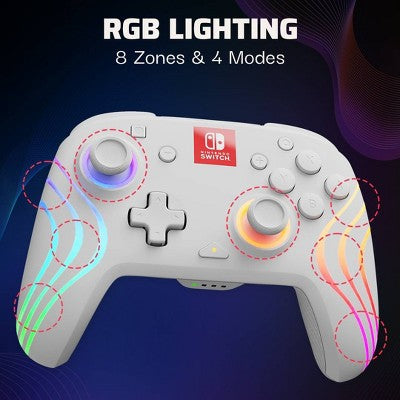 Afterglow Wave Wireless Motion Plus Nintendo Switch Controller White: Ergonomic, Bluetooth, Rechargeable