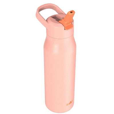 Zak Designs 20 fl oz Stainless Steel Tranquility Straw Bottle - Blush