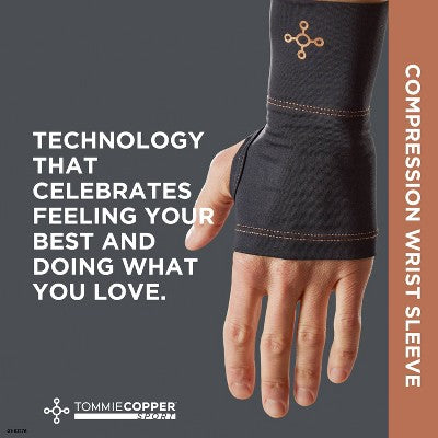 Tommie Copper Sport Compression Wrist Sleeve - S/M: Supports & Braces for Adults