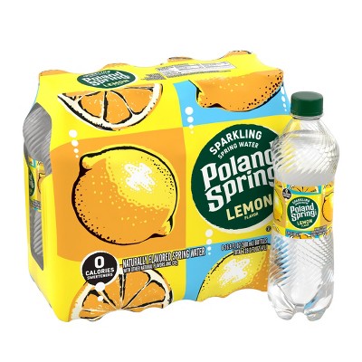 Poland Spring Lemon Flavored Sparkling Water - 8pk/16.9 fl oz Bottles