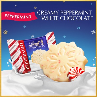 Lindt Christmas Candy Classic Recipe White Peppermint Snowflake Bag - 4.2oz