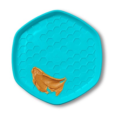 Project Hive Pet Company Soothing Vanilla Disc and Reversible Lick Mat Interactive Dog Toy - Blue