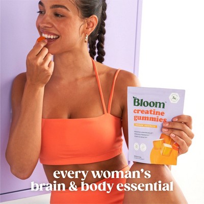 BLOOM NUTRITION Creatine Monohydrate Gummies - Orange Squeeze - 36ct/12 Servings