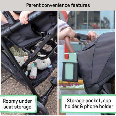 Ingenuity 3Dquickclose CS+ Compact Fold Stroller - Black: Metal Frame, 5-Point Harness, EVA Tires, Single Configuration (LOCAL PICKUP ONLY)