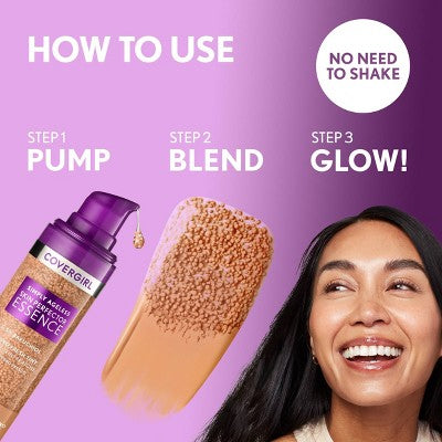 COVERGIRL Simply Ageless Skin Perfector Essence Vegan Foundation - 40 Medium - 1 fl oz