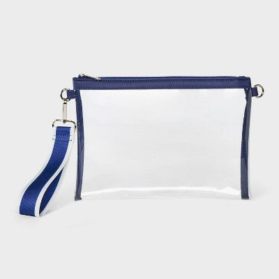 Game Day Clear Wristlet Clutch - Wild Fable Navy Blue