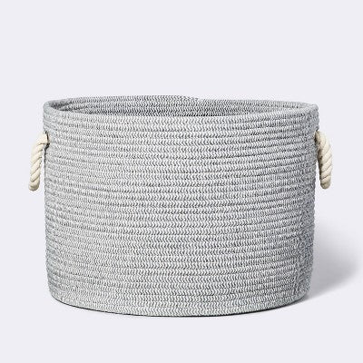 Large Round Coiled Rope Basket - Cloud Island: Storage And Organization, Circular Shape, Modern Decor Style