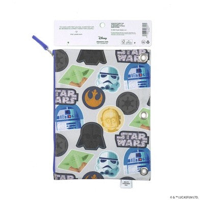 Yoobi Single Zip Binder Pencil Pouch Star Wars Graphic Patches