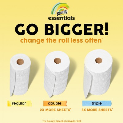 Bounty Essentials Select-A-Size White Paper Towels - 12 Triple Rolls