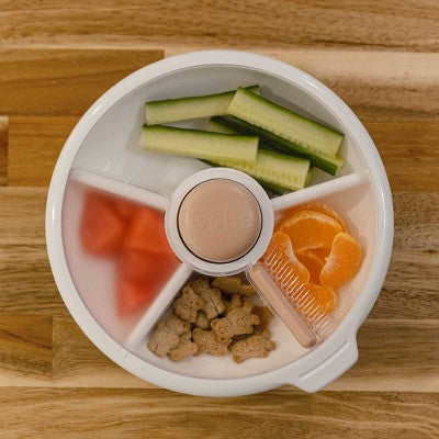 GoBe Kids' Large Snack Spinner Slide Lunch Food Storage Container - Milk Tea