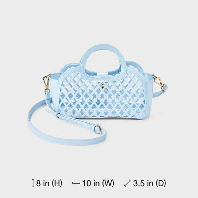 Jelly Mini Cage Tote Crossbody Bag - A New Day Blue