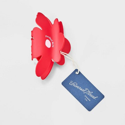 Acrylic Cutout Flower Claw Hair Clip - Universal Thread Red