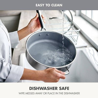 GreenPan Prism 5qt Hybrid Stainless Steel and Ceramic Nonstick Saute Pan with Lid (LOCAL PICKUP ONLY)